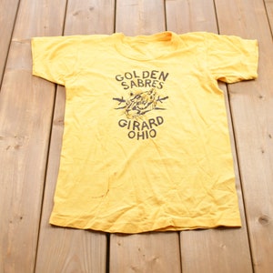 Vintage 1980s Golden Sabres Girard Ohio  T-Shirt / Graphic / 80s / 90s / Streetwear / Retro Style / Single Stitch / Made In USA