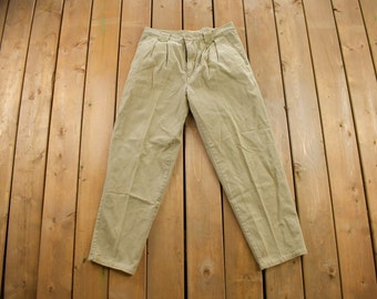 Vintage 1980s 'YES' Khaki Pants / Made in USA / American Vintage / Streetwear Fashion / Vintage Pants