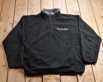 Klasyczny sweter polarowy Chaps Ralph Lauren z lat 90. / Outdoorsman / Sweter z lat 90. / Streetwear / Wędrówki / Polar z zamkiem błyskawicznym ćwierć / Sweter Chaps