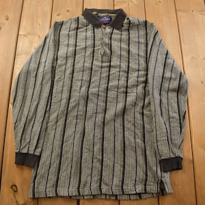 Vintage 1990s Nino Cerruti Abstract Long Sleeve Shirt / Vintage Long Sleeve Shirt / Streetwear / Abstract Shirt / Patterned Shirt
