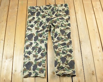 Vintage camouflagebroek jaren 90 / Made in USA / American Vintage / Werkkleding / Streetwear / Vintage broek