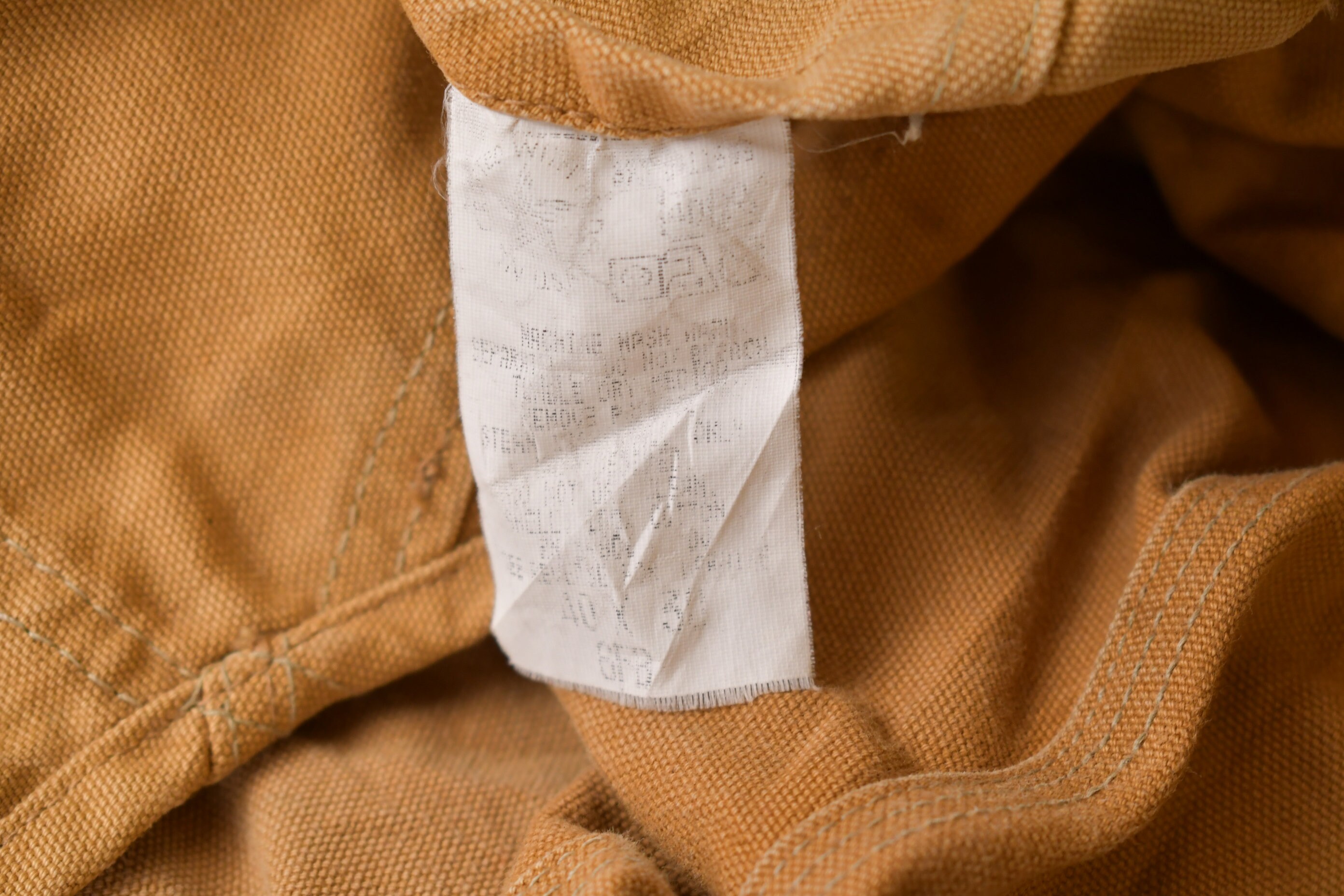 Vintage 1980s Carhartt Beige Canvas Double Knee Overalls
