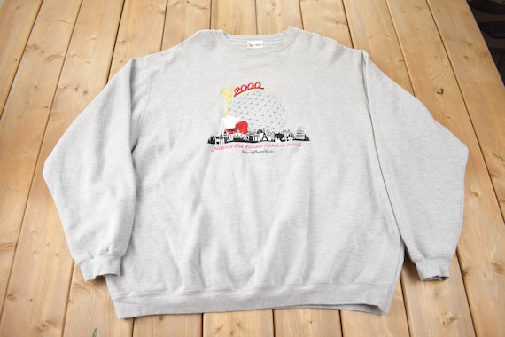 スウェット 00s Walt Disney World crew neck sweat Vintage 2000 Walt Disney World Embroidered Disney Crewneck - Etsy