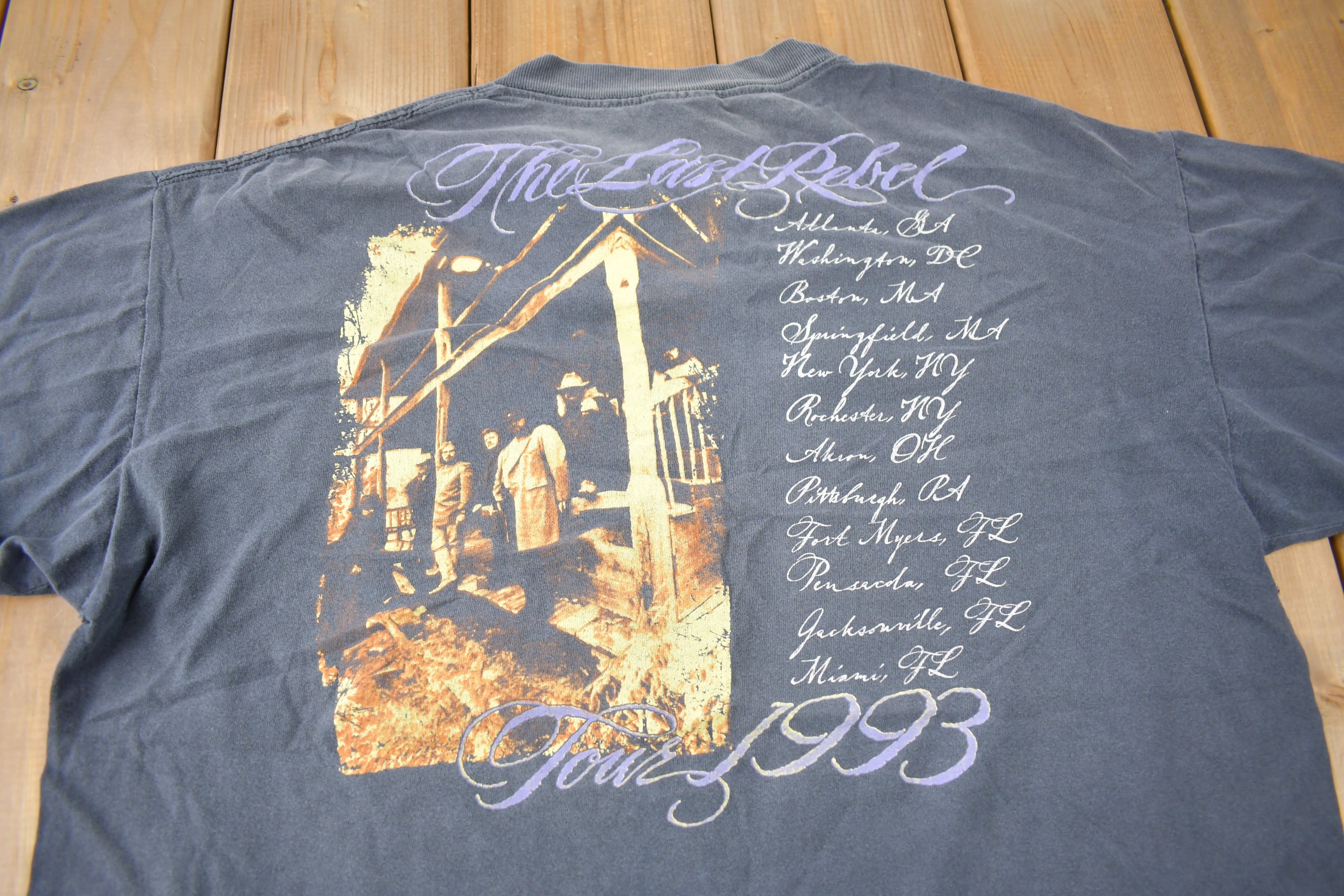 Vintage 1993 Lynyrd Skynyrd the Last Rebel Tour Single Stitch Band