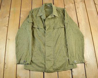 Vintage  Military Field Shirt - 1960s/70s Rain Camo (M-L)