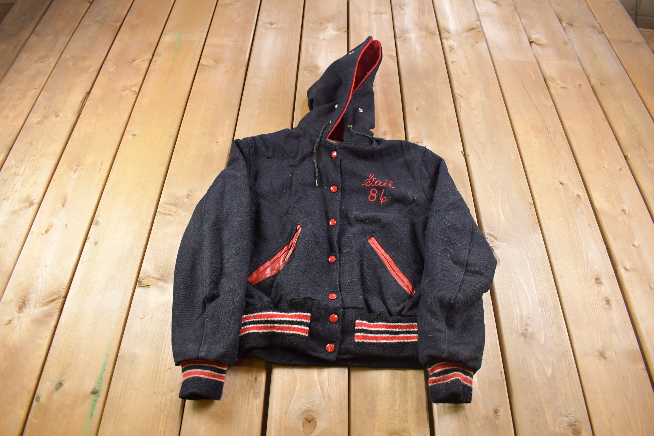 ジャケット・アウター vintage varsity jacket L Vintage Loyola Academy Varsity Jacket: 40s Wool & Leather