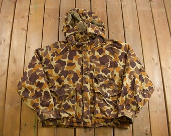 Vintage 1990s Game Hide Camouflage Hunting Jacket / Sportswear / 90s Jacket / Streetwear / Hunting / Vintage Zip Up