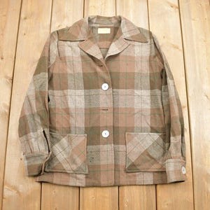 Vintage 1970s Pendleton Plaid Button Up Blazer Shirt / 100% Virgin Wool / Outdoorsman / True Vintage / Casual Wear / Made In USA / Flannel