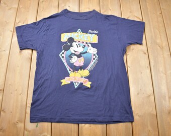 Camiseta vintage de los años 90 con estampado de Mickey Mouse en Florida / Camiseta de recuerdo / Ropa urbana americana / Disney vintage