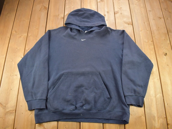 Vintage Y2K Nike Center Swoosh Distressed Hoodie / 90s Hoodie