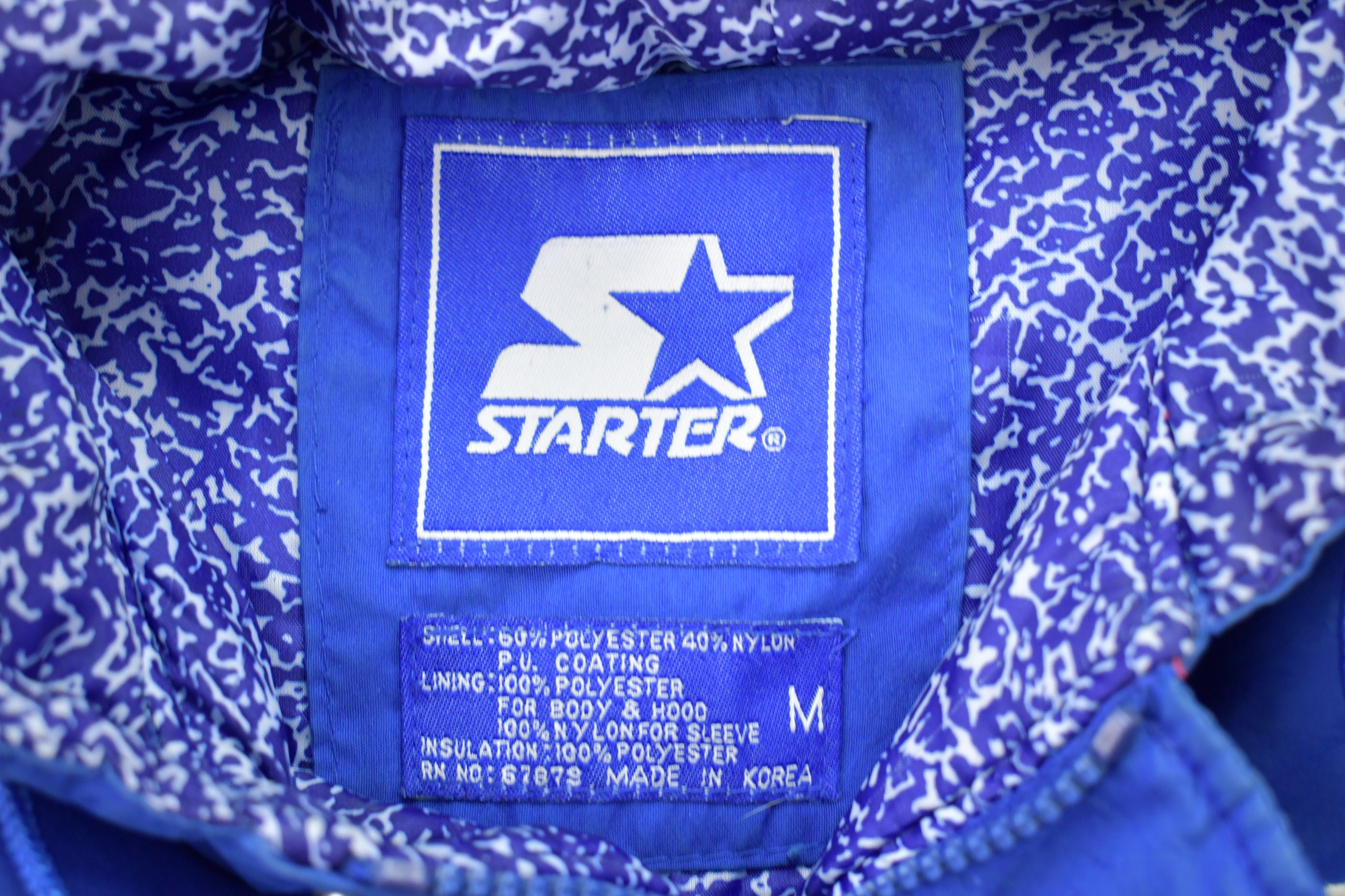 初期 90s FINAL 1 Archive nyloncoat Vintage 1990s Starter Full Zip Puffer Jacket / Vintage