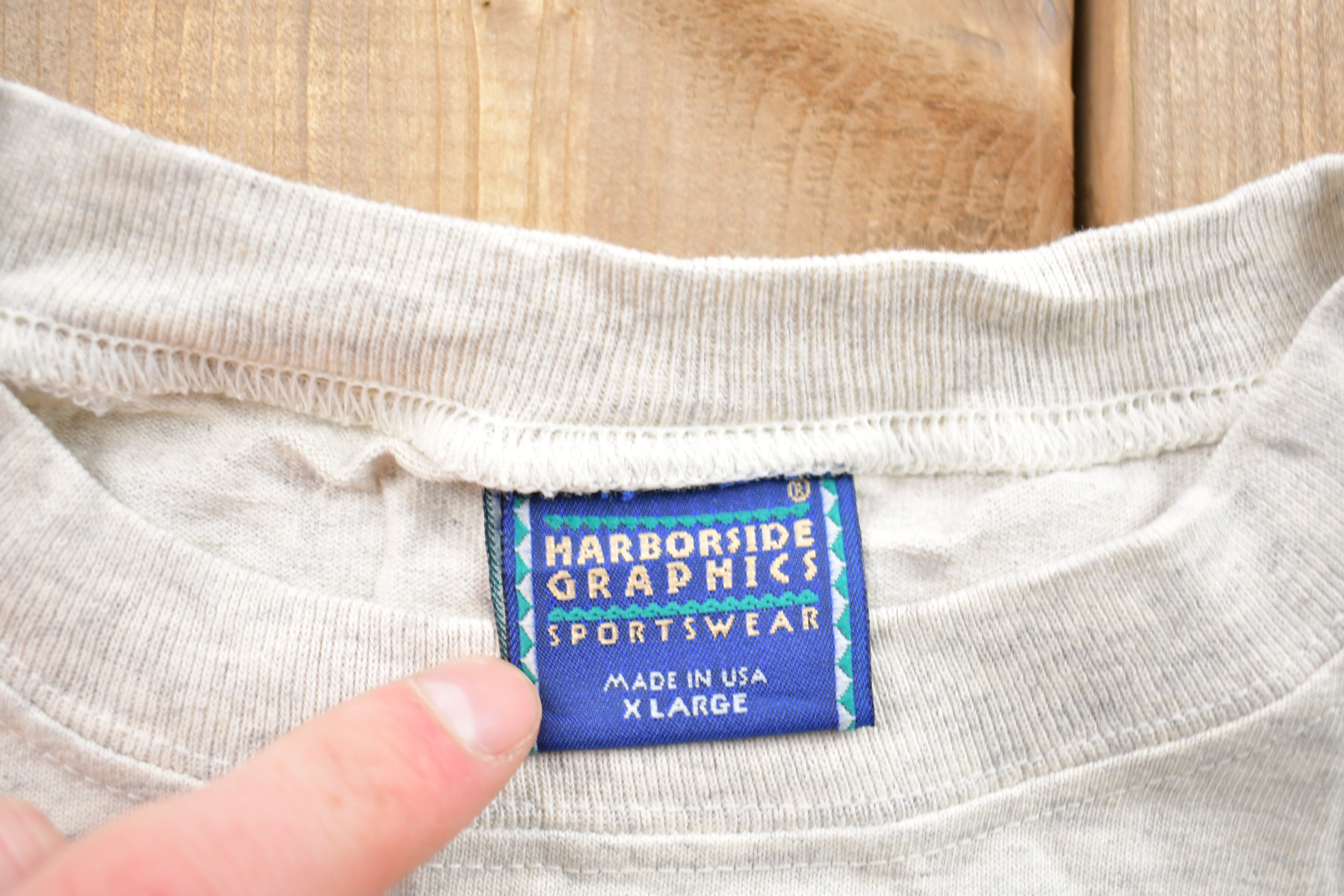 Vintage 1990s Harborside Fishing Graphic T-shirt / Graphic / 80s 