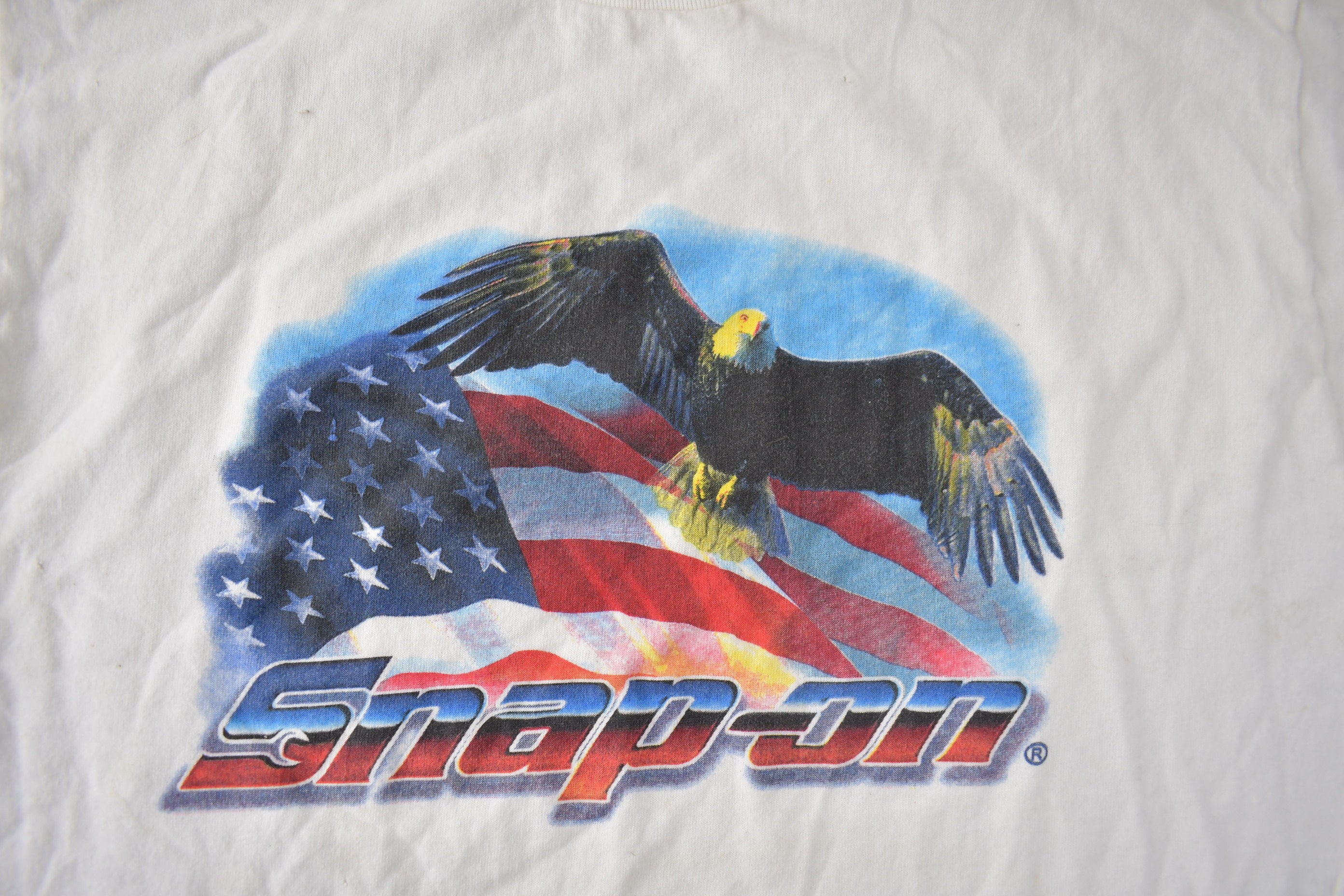 Vintage Y2K Snap on Racing Eagle Graphic T-shirt Size M - Etsy
