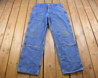 Vintage 1990s Carhartt Double Knee Work Pants Size 36 x 35 / Hype Vintage / Fixable Hole / Distressed Carhartt / Vintage Workwear