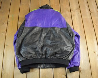 Vintage 1990s CKX International Leather Bomber Jacket Men's 2XL
