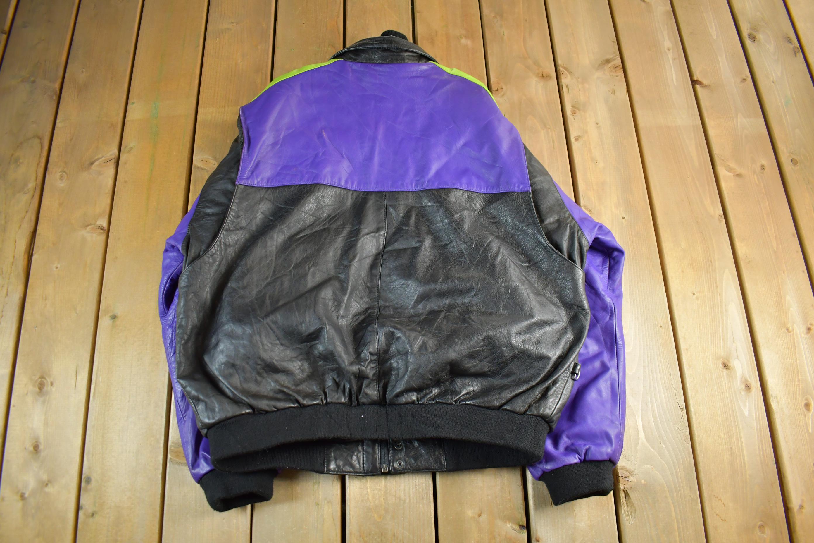 Vintage 1990s CKX International Leather Bomber Jacket Men's 2XL