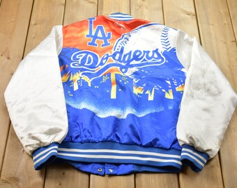 Vintage 1990s Chalk Line Los Angeles Dodgers MLB Satin Bomber