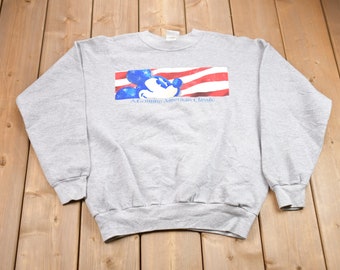 Sudadera clásica estadounidense de los años 90 con cuello redondo de Mickey Mouse de Disney / Sudadera de los 90 / Recuerdo / Ropa deportiva / Ropa urbana / Disney de los 90