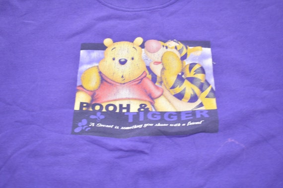 Vintage 1990s Disney Pooh & Tigger Graphic Crewne… - image 3