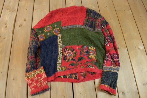 Vintage 1990s Robert Scott Patchwork Embroidered … - image 2