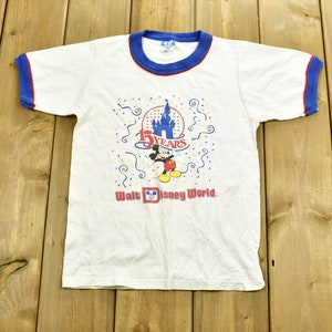ヴィンテージ 1986 ウォルト ディズニー ワールド アニバーサリー T シャツ / 80 年代グラフィック T シャツ / エプコット / ヴィンテージ ディズニー / リンガーシャツ / ストリートウェア / アメリカ製