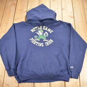 Vintage 1980s University Of Notre Dame Fighting Irish Collegiate Hoodie / NCAA Sweatshirt / Sportswear / Americana / Made In USA