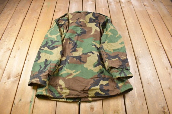 Vintage 1991 US Military Woodland Camouflage Cold… - image 2