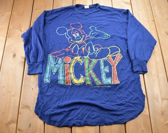 Vintage 1990s Mickey Mouse Disney Crewneck / Vintage Sweatshirt / Vintage Disney / Mickey Unlimited / Graphic Crewneck