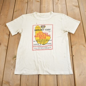Vintage 1980s Mount Gay Eclipse Barbados Rum Graphic T Shirt / Vintage T Shirt / Streetwear / Graphic Tee / Single Stitch