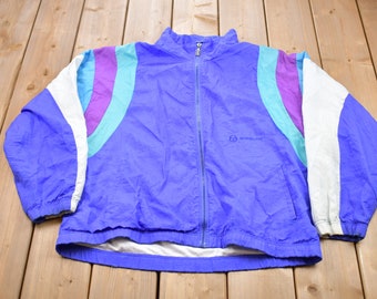 Vintage 1990s Sergio Tacchini Full Zip Color Block Windbreaker Jacket / Athletic Spring Summer Sportswear / Streetwear / Athleisure