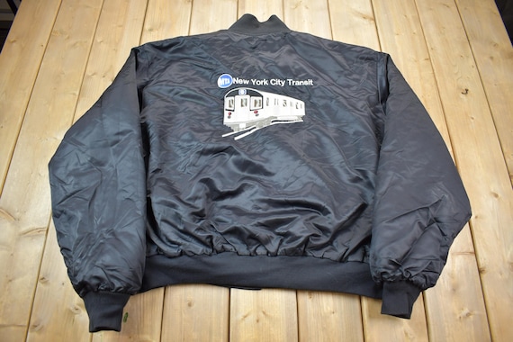 Vintage 1990s MTA New York City Transit Embroidered Snap