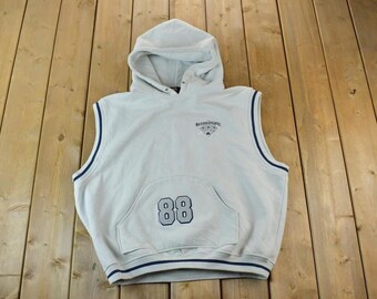 Vintage 1990er Jahre Maxenn Athletic 88 Graphic Hoodie Weste / 90er Jahre Hoodie / Vintage Sweater / Color Block /