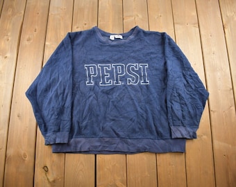 Vintage 1990s Pepsi Graphic Crewneck Sweatshirt / Stitched/ 90s Crewneck / Souvenir / Streetwear / 90s Vintage Pepsi