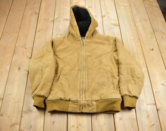 Vintage 1990s Realtree Camo Hooded Duck Jacket / Hunting