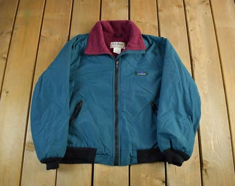 ヴィンテージ 90年代 LL Bean ブルー プルオーバー アノラックス 