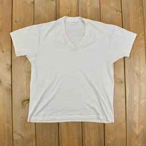 True Vintage 1970s Sears Simple V Neck T Shirt / Golden Comfort
