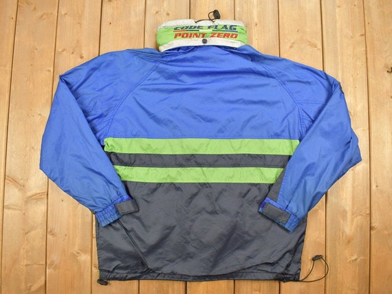 Vintage Point Zero Code Red Windbreaker Jacket / … - image 2