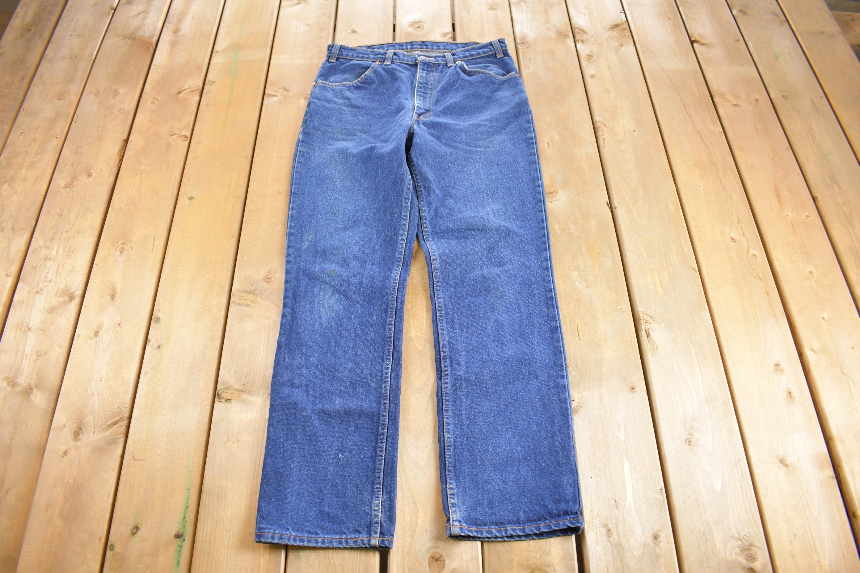 Vintage 1970S Levi's 619 Orange Tab Jeans Size 34 X 32