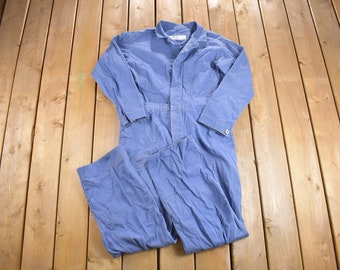 Vintage 1980s Work Wear Brand Coveralls / Vintage Coveralls / Vintage Workwear / Distressed Workwear / One Piece Work Suit / Made in USA