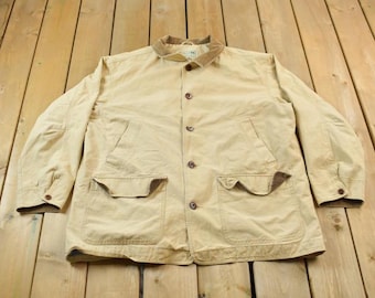 Vintage 1980s LL Bean Chore Jacket / Workwear / Streetwear / Chore Coat / 1980s / Beige Chore Coat / LL Bean Vintage / Vintage Chore Coat