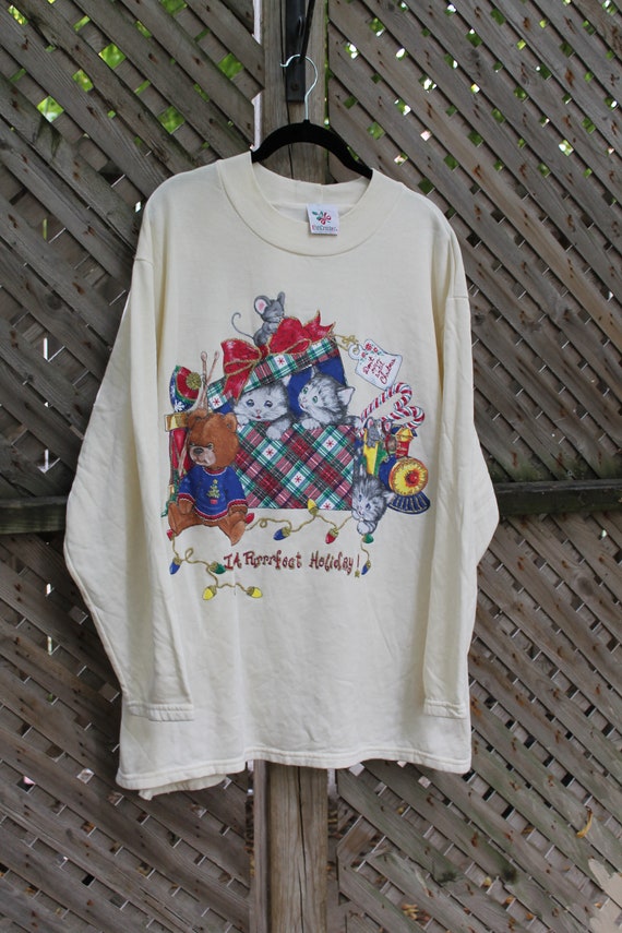 Vintage 1990s "Its A Perfect Holiday" Cute Kitten… - image 2