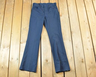 Vintage 1960s Lee Pleated Bell Bottom Pants Size 28 / Made in USA / American Vintage / Workwear / Streetwear / Vintage Pants