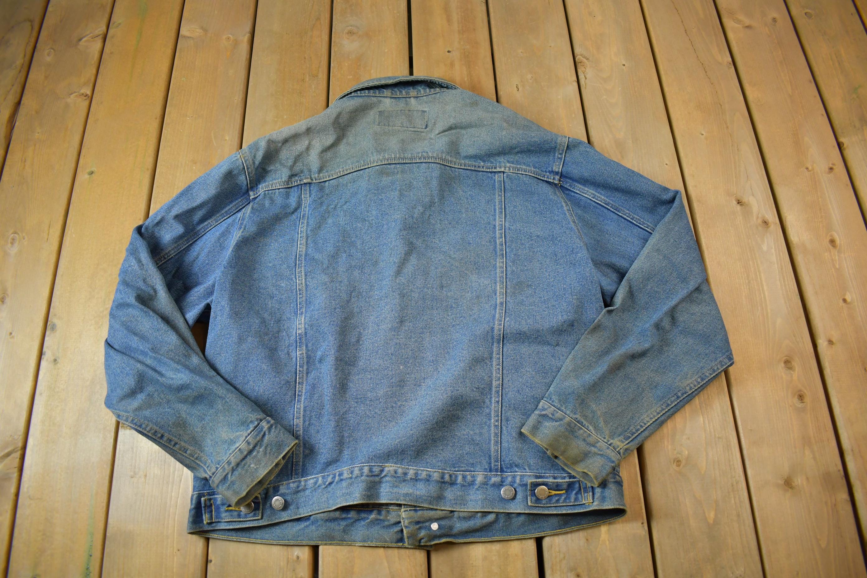 Vintage Y2K Wrangler Denim Trucker Jacket - Large - Etsy