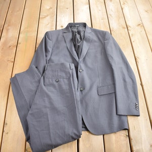 Vintage 1990s Guy Laroche Full Suit & Pants Set / Vintage Suit / Vintage Designer / Vintage Moores / Pinstripe