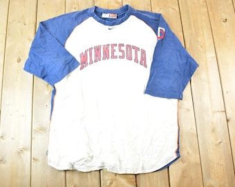 Vintage Y2K Nike Team Minnesota Graphic T-Shirt Men's L / Vintage Nike Swoosh Tee / Nike Swoosh / Nike Vintage / Small Swoosh / Big Swoosh
