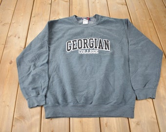 Vintage Y2K Georgian College Embroidered Collegiate Crewneck