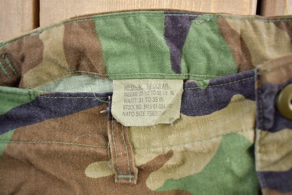 Vintage 1990s US Army Camouflage Cargo Pants Size… - image 8