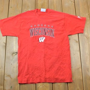 1990s Wisconsin Badgers College T-Shirt 1990er Jahre / College Shirt / Nuss Hoodie / Americana / Sportkleidung