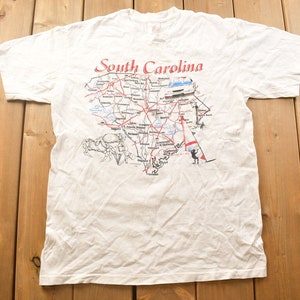 Koszulka podróżna Vintage 1990s South Carolina / Lata 80. / Lata 90. / Moda uliczna / Koszulka wakacyjna / Podróże i turystyka