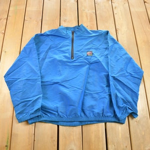 Vintage 1980s Surf Style Windbreaker Quarter Zip Jacket / Streetwear / Light Jacket / Vintage Windbreaker / 80s Windbreaker